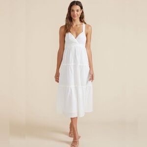 MINKPINK Romantic Eyelit Halter Midi Dress